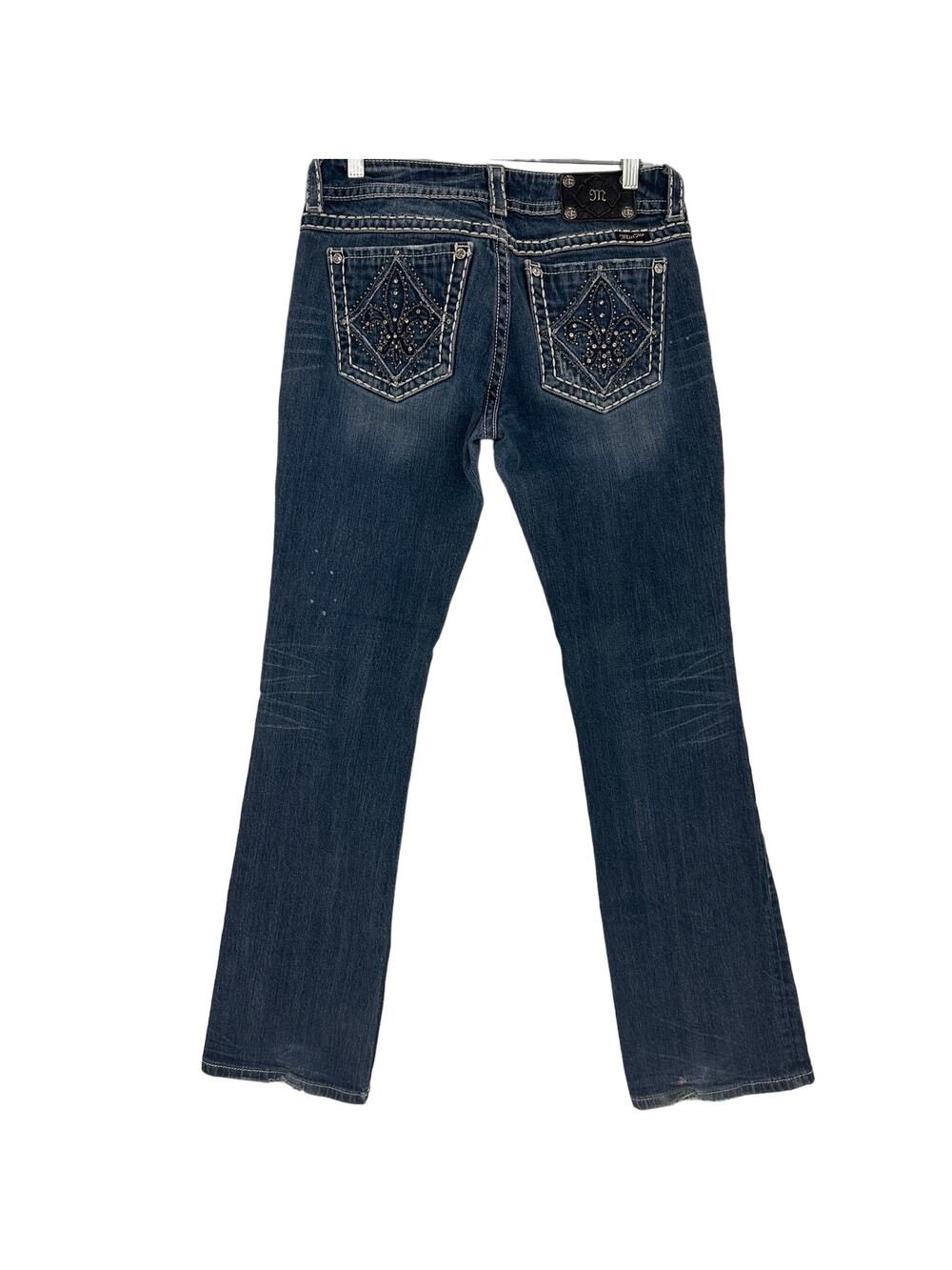 Miss Me JP5129 Boot Cut Fleur De Lis Embellished Jeans Size 30